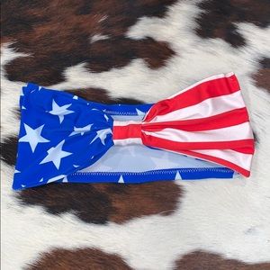 American flag bow bikini top!